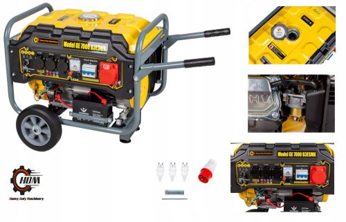 Portable three-phase petrol generator HDM 5200 W