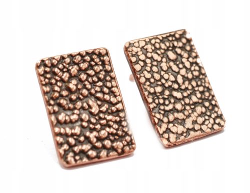  Artistic copper-mosaic stud earrings