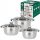 Set de cuisine MG home VERSO, ensemble de casseroles, inox, 6 pièces.