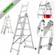 KADAX ladder 3.98 m aluminum 3 x 6 up to 150 kg