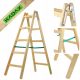 KADAX ladder 3 m wood 2 x 5 up to 150 kg