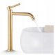 Ari Slim Tube Floor-Standing Basin Mixer Tap, Gold