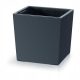  Prosperplast flowerpot, 29.5 cm x 29.5 x 29 cm, diameter 29.5 cm, plastic in grey and silver tones