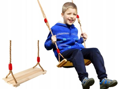 wooden swing with flat seat