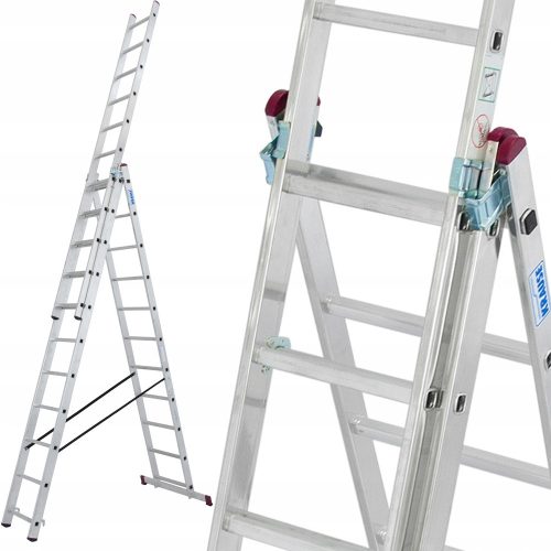 Krause Ladder 7.3 m Aluminium 3 x 11 up to 150 kg