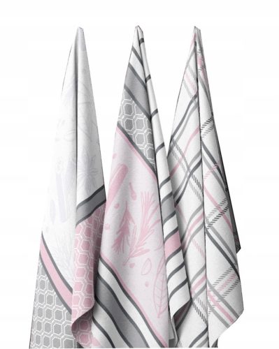 Kitchen towels, gloves and aprons Kitchen towel 50x70, set of 3 pink