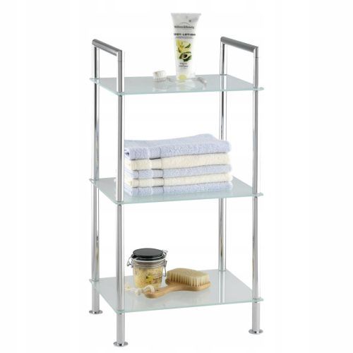  Wenko silver bathroom shelf 28.5 x 37 x 71 cm