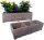  Flowerpot Land of Boxes 40 cm x 14 x 12 cm Wood tones in grey and silver