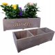  Flowerpot Land of Boxes 40 cm x 14 x 12 cm Wood tones in grey and silver