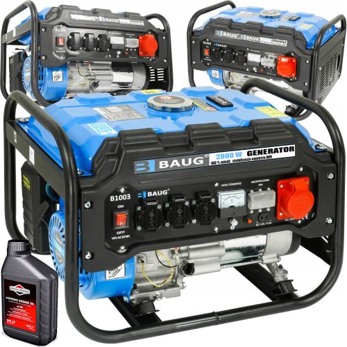 Portable three-phase generator BAUG 2800 W petrol