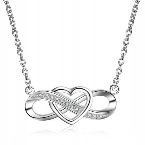  Arlux silver heart necklace with zircon 50 cm