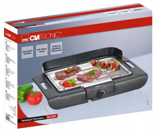  Traditional electric grill Clatronic BQ 3507 black 2000 W