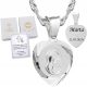  SILVER CHAIN AND COMMUNION MEDAL HEART ENGRAVING MOTHER OF GOD SILVER 925