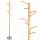  Cintre sur pied en bois Springos, nuances de marron