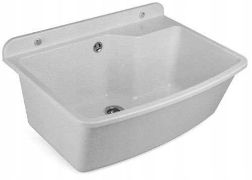 Zelvo Maximus sink, compressed polypropylene, white