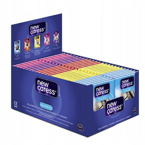  New Caress Multi Gross Condom Set Mix 144pcs