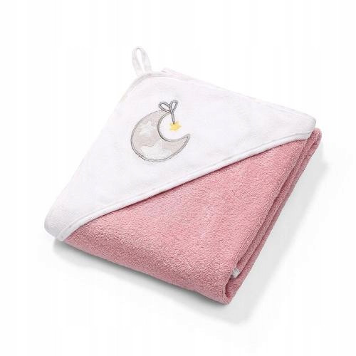  Babyono hooded blanket 85 x 85 cm pink