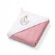  Babyono hooded blanket 85 x 85 cm pink