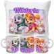  SKYE PAW PATROL PILLOW + MUG SET NAME GIFT