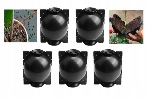  JP flowerpot 8 cm x 8 x 10 cm diameter 8 cm black plastic