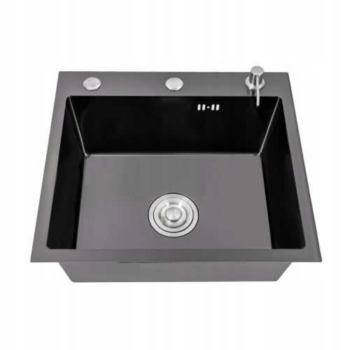 Single bowl sink, black steel