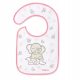  Babyono fabric bib white, Shades of pink