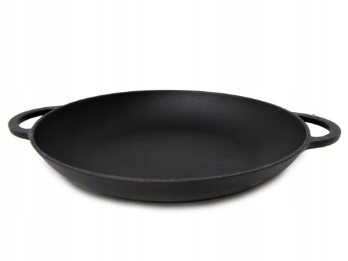  CAST IRON FRYING PAN 40CM GRILL CAMPFIRE WITH HANDLES