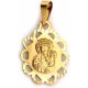  Gold medallion with lace 585 Mother of God gift Communion souvenir pendant