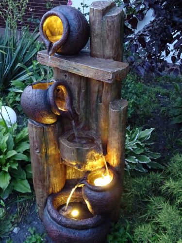  GARDEN FOUNTAIN "ON A TRUNK" Height 122 cm - LED*