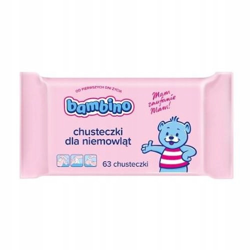  Bambino Wet Wipes 57 Pieces Wet For Babies Removable
