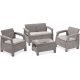 A set of garden and patio furniture Allibert garden furniture set, plastic, Corfu, beige, 4 pieces.