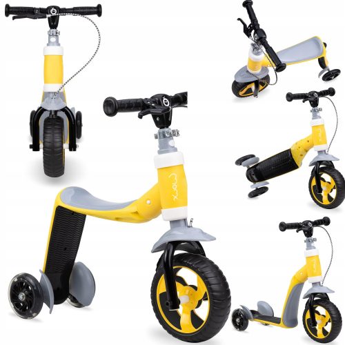  MoMi three-wheeled scooter, yellow