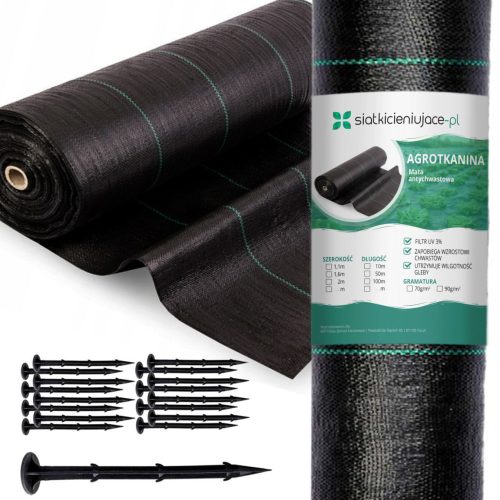 Agrartextil - Agricultural mulching fabric (anti-weed) Gridcieniujace.pl Black 160 x 5000 cm 70 g/m²