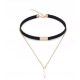  Md Black Choker Necklace Neck Plaque