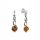  SILVER EARRINGS WITH AMBER