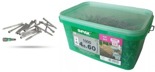 Spax wood screws 4.5 x 60 mm 1000 pcs.