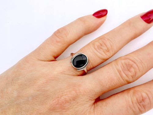  Silver ring black onyx 925 size