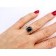  Silver ring black onyx 925 size