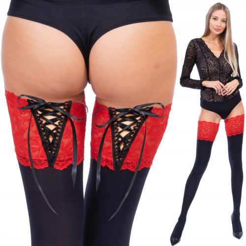  Stay-up stockings VELVET 100 den LACED