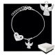  Silver Communion Bracelet Engraving Angel + Heart