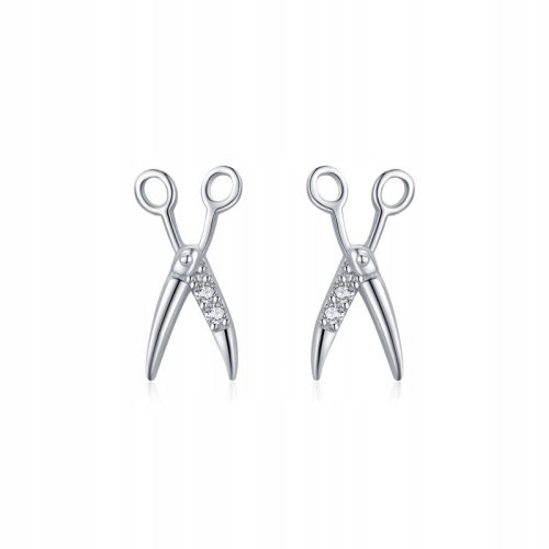  Fraise earrings scissors silver 925 with zircons