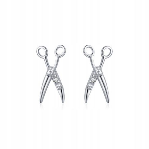  Fraise earrings scissors silver 925 with zircons