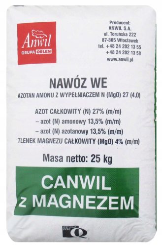 CANWIL NITROGEN FERTILIZER WITH MAGNESIUM 25 kg Saletrzak