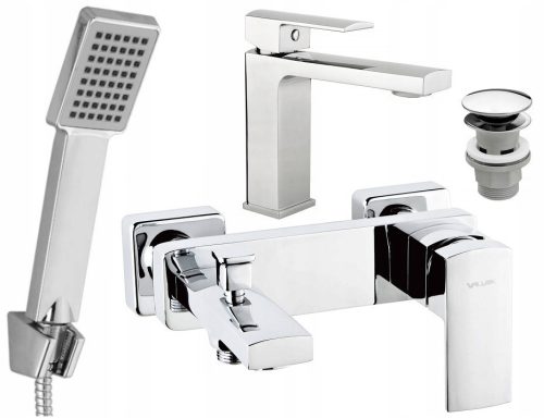 Single lever wall-mounted bath and shower mixer Valvex ENZO Chrome + 2 more products