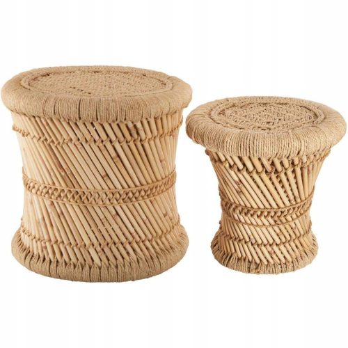  Atmosphera table, round tables, 38 x 38 x 38 cm, beige tones