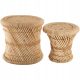  Atmosphera table, round tables, 38 x 38 x 38 cm, beige tones