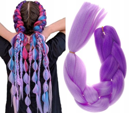  COLORFUL SYNTHETIC HAIR FOR DREADLOCKS BRAIDS OMBRE PURPLE B47