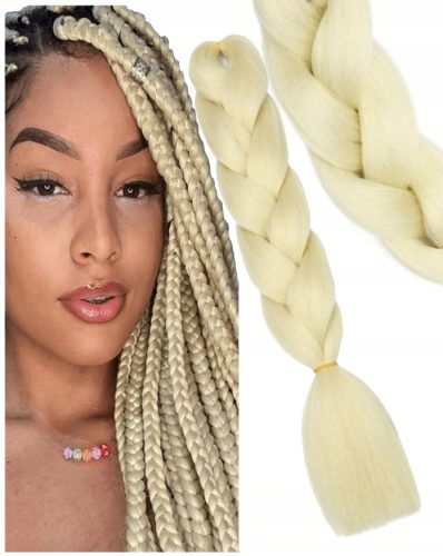  SYNTHETIC HAIR ARTIFICIAL HAIR EXTENSIONS FOR BRAIDS BLOND BRAIDS 613