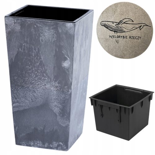  Prosperplast flowerpot 26.5 cm x 26.5 x 50 cm plastic graphite