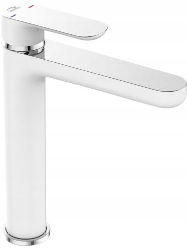 Laveo TONDO floor-standing washbasin mixer, white